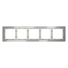 Рамка стеклянная Voltum S70 на 5 постов, (сталь, стекло)