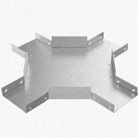 Лоток крестообразный замковый глухой КМЗГ 400х100 УТ1,5, оцинкованный лист, S1,5